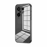 For vivo S30 Pro mini Transparent Plating Fine Hole Phone Case(Black)