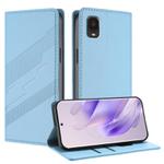 For TCL A3 / A600DL Embossed Multi-functional Wallet Retro Leather Phone Case(Light Blue)