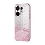For vivo S30 Gradient Glitter Powder Electroplated Phone Case(Pink)