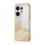For vivo S30 Gradient Glitter Powder Electroplated Phone Case(Gold)