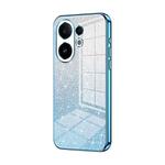 For vivo S30 Gradient Glitter Powder Electroplated Phone Case(Blue)