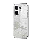 For vivo S30 Gradient Glitter Powder Electroplated Phone Case(Silver)