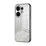 For vivo S30 Gradient Glitter Powder Electroplated Phone Case(Black)