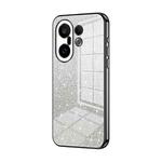 For vivo S30 Pro mini Gradient Glitter Powder Electroplated Phone Case(Black)