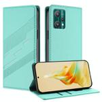For Realme 9 Pro Embossed Multi-functional Wallet Retro Leather Phone Case(Mint Green)