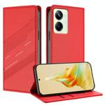 For Realme 11 Pro Embossed Multi-functional Wallet Retro Leather Phone Case(Red)