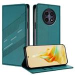 For Realme 12 5G Embossed Multi-functional Wallet Retro Leather Phone Case(Dark Green)