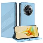 For Realme 13+ Global Embossed Multi-functional Wallet Retro Leather Phone Case(Light Blue)