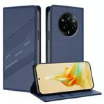 For Realme 14 Pro+ Embossed Multi-functional Wallet Retro Leather Phone Case(Dark Blue)