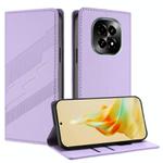 For Realme C63 5G Embossed Multi-functional Wallet Retro Leather Phone Case(Light Purple)