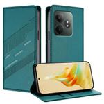 For Realme GT Neo6 Embossed Multi-functional Wallet Retro Leather Phone Case(Dark Green)