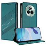 For Realme P3 Pro 5G Embossed Multi-functional Wallet Retro Leather Phone Case(Dark Green)