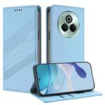 For Realme P3 Pro 5G Embossed Multi-functional Wallet Retro Leather Phone Case(Light Blue)