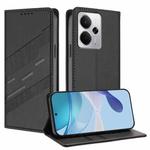 For Realme 14 Embossed Multi-functional Wallet Retro Leather Phone Case(Black)