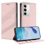 For Realme C71 4G Embossed Multi-functional Wallet Retro Leather Phone Case(Pink)