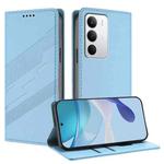 For Realme C71 4G Embossed Multi-functional Wallet Retro Leather Phone Case(Light Blue)