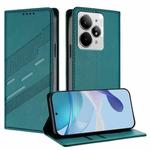 For Realme Neo7 Turbo Embossed Multi-functional Wallet Retro Leather Phone Case(Dark Green)