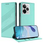 For Realme Neo7 Turbo Embossed Multi-functional Wallet Retro Leather Phone Case(Mint Green)