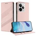 For Realme Neo7 Turbo Embossed Multi-functional Wallet Retro Leather Phone Case(Pink)