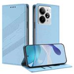 For Realme Neo7 Turbo Embossed Multi-functional Wallet Retro Leather Phone Case(Light Blue)
