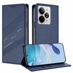 For Realme Neo7 Turbo Embossed Multi-functional Wallet Retro Leather Phone Case(Dark Blue)