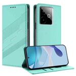 For Realme GT 7 Global Embossed Multi-functional Wallet Retro Leather Phone Case(Mint Green)