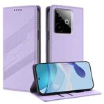For Realme GT 7 Global Embossed Multi-functional Wallet Retro Leather Phone Case(Light Purple)