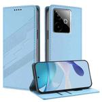 For Realme GT 7 Global Embossed Multi-functional Wallet Retro Leather Phone Case(Light Blue)