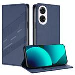 For ZTE Anshin Family A303ZT Embossed Multi-functional Wallet Retro Leather Phone Case(Dark Blue)