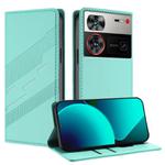 For ZTE nubia Z60 Ultra Embossed Multi-functional Wallet Retro Leather Phone Case(Mint Green)