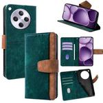 For OPPO Find X8s+ 5G Color Stitching Skin Feel Leather RFID Blocking Phone Case(Green)