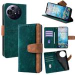 For TCL 50 NxtPaper / 50 Pro NxtPaper Color Stitching Skin Feel Leather RFID Blocking Phone Case(Green)