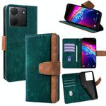 For TCL 503 4G Color Stitching Skin Feel Leather RFID Blocking Phone Case(Green)