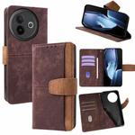 For vivo Y39 5G Global Color Stitching Skin Feel Leather RFID Blocking Phone Case(Brown)