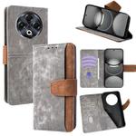 For Tecno Spark 30 4G Color Stitching Skin Feel Leather RFID Blocking Phone Case(Grey)