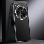 For OPPO Find X7 Genuine Leather PC Phone Case(Black)