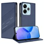 For Redmi 13 4G Embossed Multi-functional Wallet Retro Leather Phone Case(Dark Blue)