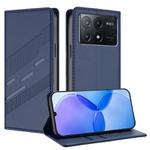 For Redmi K70E Embossed Multi-functional Wallet Retro Leather Phone Case(Dark Blue)