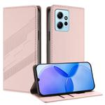 For Redmi Note 12 4G Embossed Multi-functional Wallet Retro Leather Phone Case(Pink)