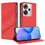 For Redmi Turbo 3 Embossed Multi-functional Wallet Retro Leather Phone Case(Red)