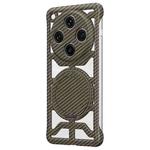 For OPPO Find X8 Pro Hollow Carbon Fiber Rotating Bracket MagSafe Phone Case(Gold)