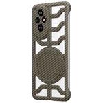 For Honor 200 Hollow Carbon Fiber Rotating Bracket MagSafe Phone Case(Gold)