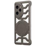 For Honor 100 Pro Hollow Carbon Fiber Rotating Bracket MagSafe Phone Case(Gold)