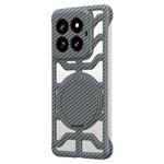 For Xiaomi 14 Pro Hollow Carbon Fiber Rotating Bracket MagSafe Phone Case(Grey)