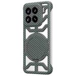 For Xiaomi 15 Pro Hollow Carbon Fiber Rotating Bracket MagSafe Phone Case(Grey)