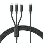 Baseus Q-elastic Series 100W 3 in 1 Fast Charging Cable, Length: 1.5m(Black)