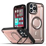 For iPhone 12 Pro Max MagSafe PC Phone Case with Lens Holder(Desert Gold)