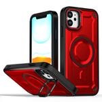 For iPhone 11 MagSafe PC Phone Case with Lens Holder(Red)