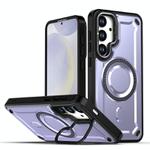 For Samsung Galaxy S25 5G / S24 5G MagSafe PC Phone Case with Lens Holder(Purple)