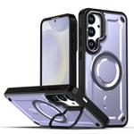 For Samsung Galaxy S25+ 5G / S24+ 5G MagSafe PC Phone Case with Lens Holder(Purple)
